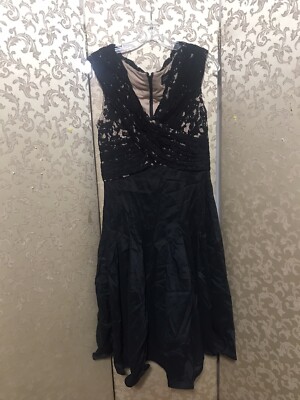 Adrianna Papell Black Beige Multi-Color Lace Fit & Flare Dress Size 10 | eBay Adrianna Papell Black Beige Multi-Color Lace Fit & Flare Dress Size 10 | eBay