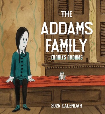 Charles Addams The Addams Family 2025 Wall Calendar Sealed In Shrink Wrap