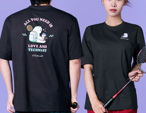 TECHNIST 25S/S Unisex Bádminton Camisetas Deportes Informales Camiseta Ajuste Asia Nuevo con Etiquetas TNT5511 - Imagen 4 de 5