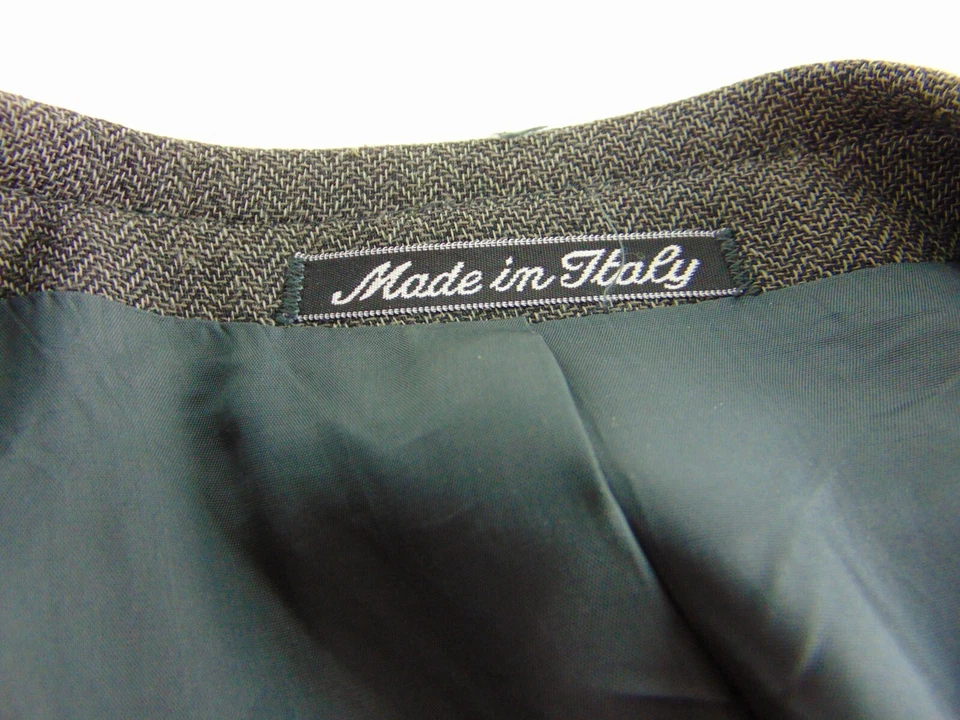 Daytons Mani Gray Virgin Wool Suit Jacket Made In Italy 43 L - Image 3 of 4