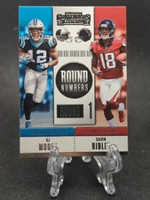 2018 Panini Contenders Round Numbers Calvin Ridley DJ Moore #RNA-MR Rookie RC