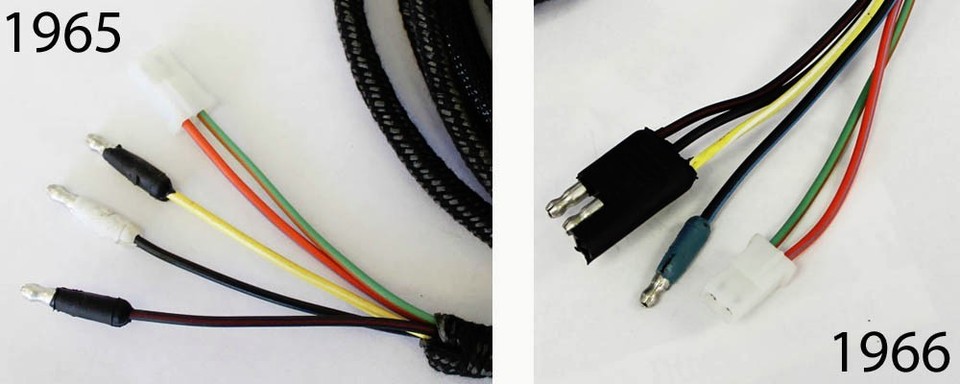 1965 Ford Mustang Tail Light Wire Harness Kit - Correct Boots & Wire Loops, DOT Certified