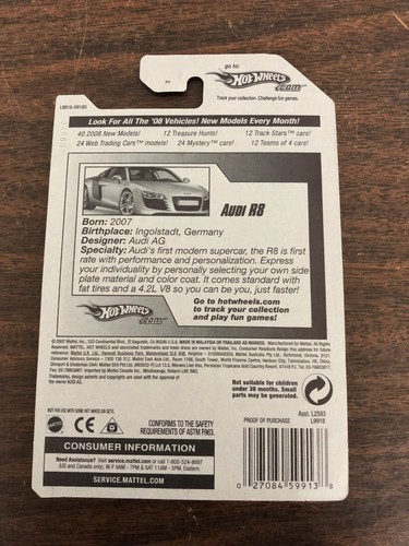 Hot Wheels 2008 New Models #3 of 40 Audi R8 - Picture 4 of 4