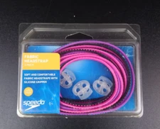 Speedo Soft Fabric Head Straps 3 Pack Pink Purple Black Swim Googles Replacement