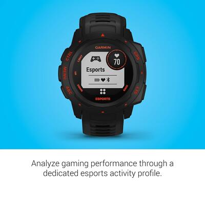 Garmin Instinct Esports Edition GPS Gaming Smartwatch with HRM