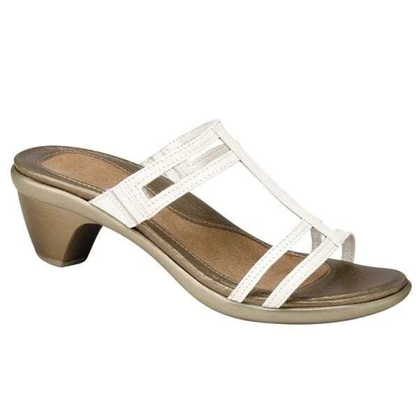 NEW 160 NAOT LOOP White Leather Avant Garde Dressy Slide Sandals
