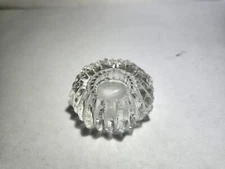 Vintage  Clear Cut Glass Open Salt Cellar Dips Finger Tip Bowl