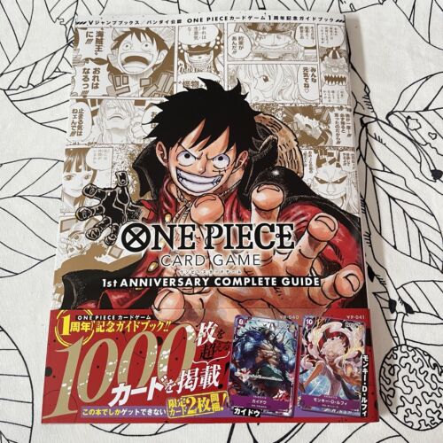BANDAI Official One Piece Card Game 1st Anniversary Complete Guide Book w/ Cards - Picture 1 of 24