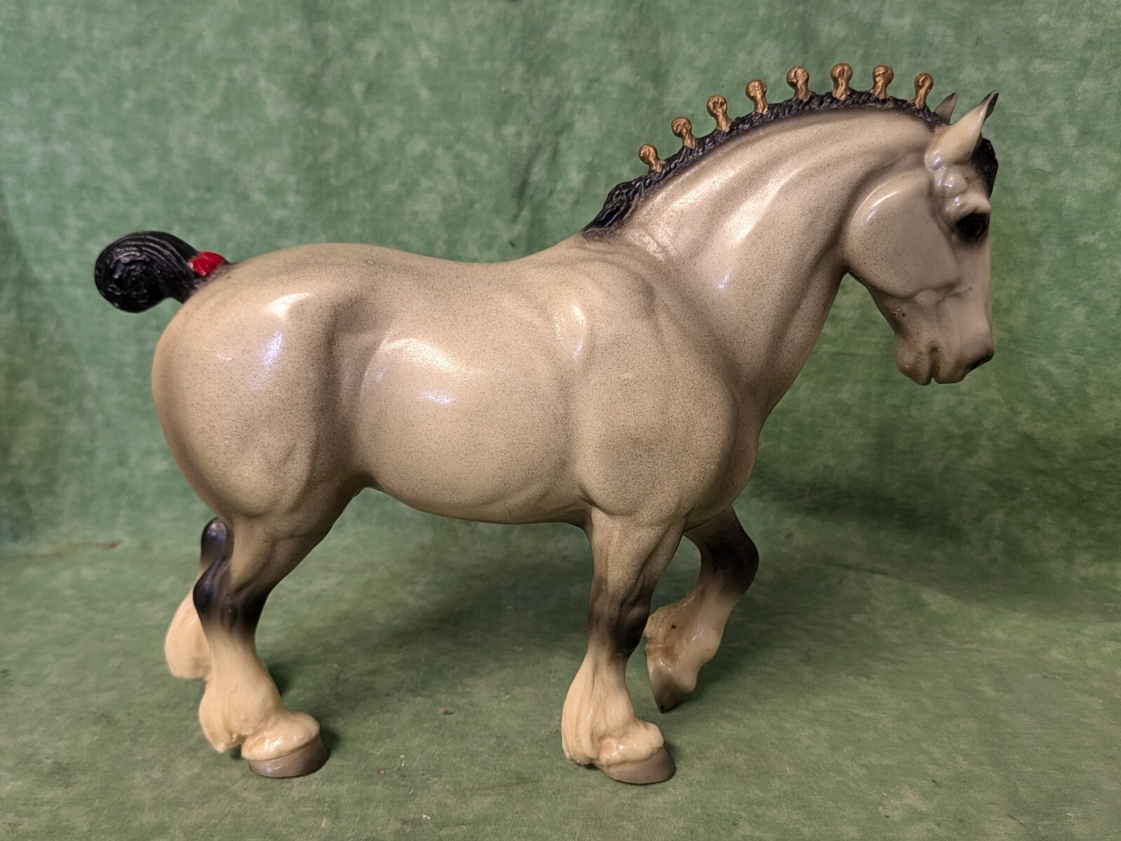 CM Custom Breyer ** CLYDESDALE STALLION ** Vintage 1993 Buckler. fleabit