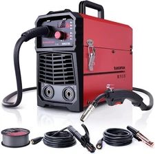 3 in 1 130A MIG Welder, Gasless/MIG/Lift TIG/Stick 110V IGBT Welding Machine