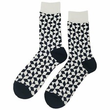 NWT White Black Mash Dress Socks Novelty Men 8-12 Multicolor Crazy Fun Sockfly
