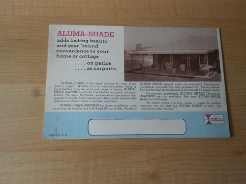 Tenda da sole in alluminio Aluma-Shade Vendita Brochure Colore Detroit MI Articolo originale - Foto 6 di 6