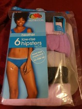 FRUIT OF THE LOOM HEATHER 6 LOW-RISE HIPSTERS SIZE 5 S NEW UNOPENED