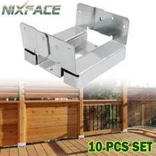 10 packs Adjustable Post Base ABA66Z ZMAX kit for Porch Railings, Mailbox Posts