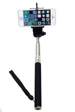 Extendable Handheld Selfie Stick for Cellphones - Black