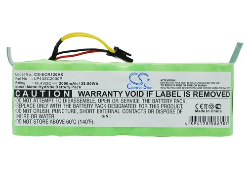 Batteria Ni-MH per Dibea KK8 X500 X580 14,4V 2000mAh - Foto 2 di 6