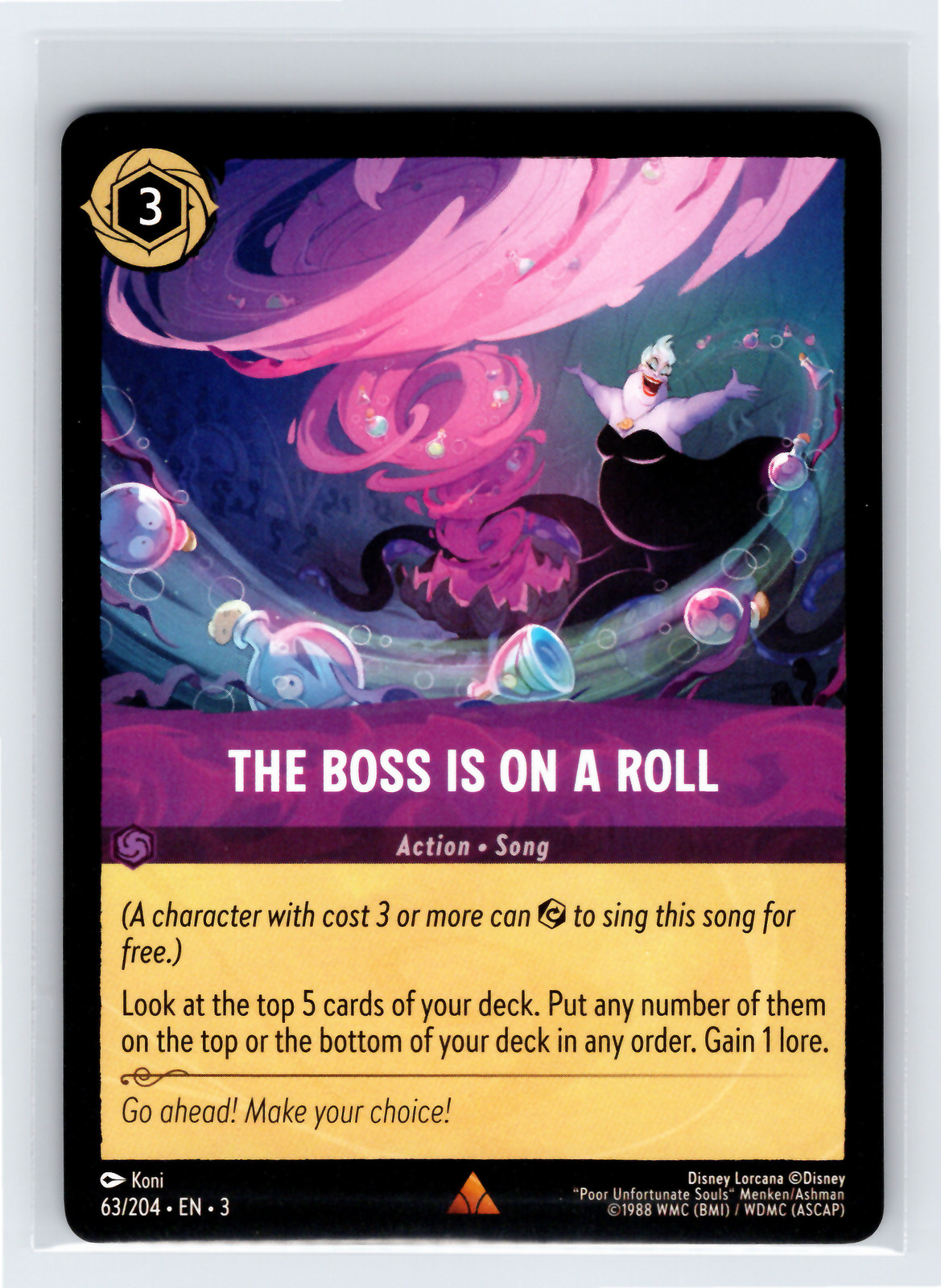 The Boss is on a Roll | Disney Lorcana Into the Inklands | 63/204 | NM | Rare