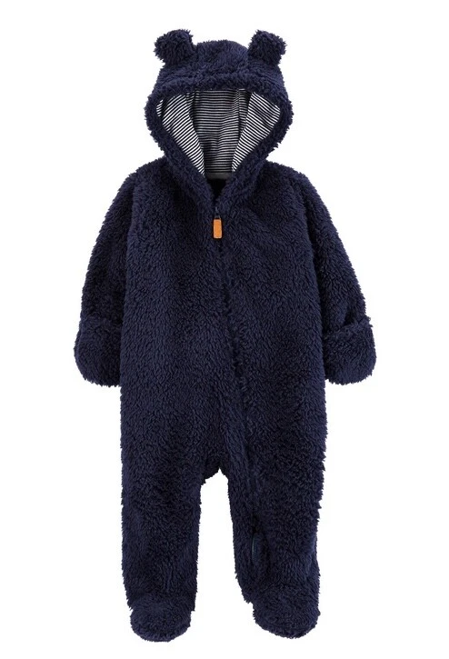 NWT Carters 9 m teddy bear Hood coat jacket snowsuit winter Sherpa