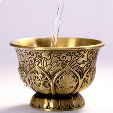 1pc Buddhist Supplies Bowl Home Buddha Holy Water Cup Feng Shui Decor Crafts