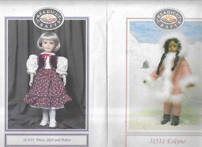 Schnittmuster Puppenkleidung Eskimo & Kleid, Rock & Bolero Readicut Basteln