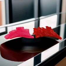 Vintage Lot Of 2 Hair Clip Claw Flower Shell Toothed Retro 80s Jaw Pink Red 5"