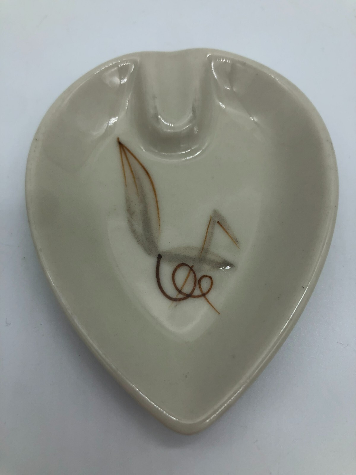 4 Vintage Winfield Praying Mantis Hand Painted Ashtray Spoon/Teabag