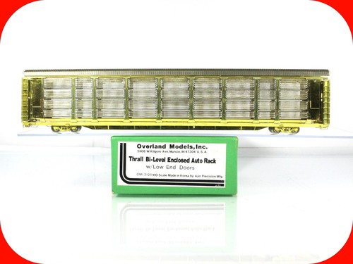 HO Scale BRASS ***Thrall Bi-Level Enclosed AUTO RACK*** --- Overland ...