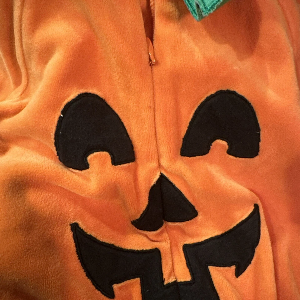 Disfraz de Calabaza Talla 3/6M Miniwear Vintage - Algodón - Cremallera Una Pieza Foto 3 de 4