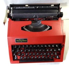Brother Young Elite Typewriter Vintage Orange Alphabetic Array Excellent - FedEx thumbnail