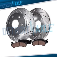 Front Drilled Disc Rotors Brake Pads fits for Toyota Tundra Sequoia Lexus LX600