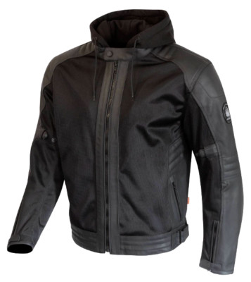 Merlin Rigger Mesh D3O Men's Black Leather Summer Motorcycle Jacket New