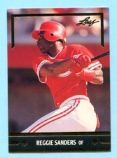 1991 Leaf Gold Rookies Baseball # BC10 Reggie Sanders -- Reds -- Box 846