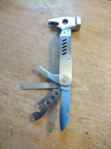 Multi Tool, Handy Carry, Pocket Sized, All Stainless Steel, Hammer, Camp, Work