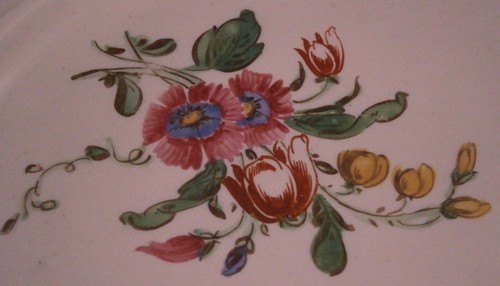 Antique 18thC Doccia Porcelain Floral Tin Glaze Plate Porzellan Teller Ginori - Picture 2 of 7