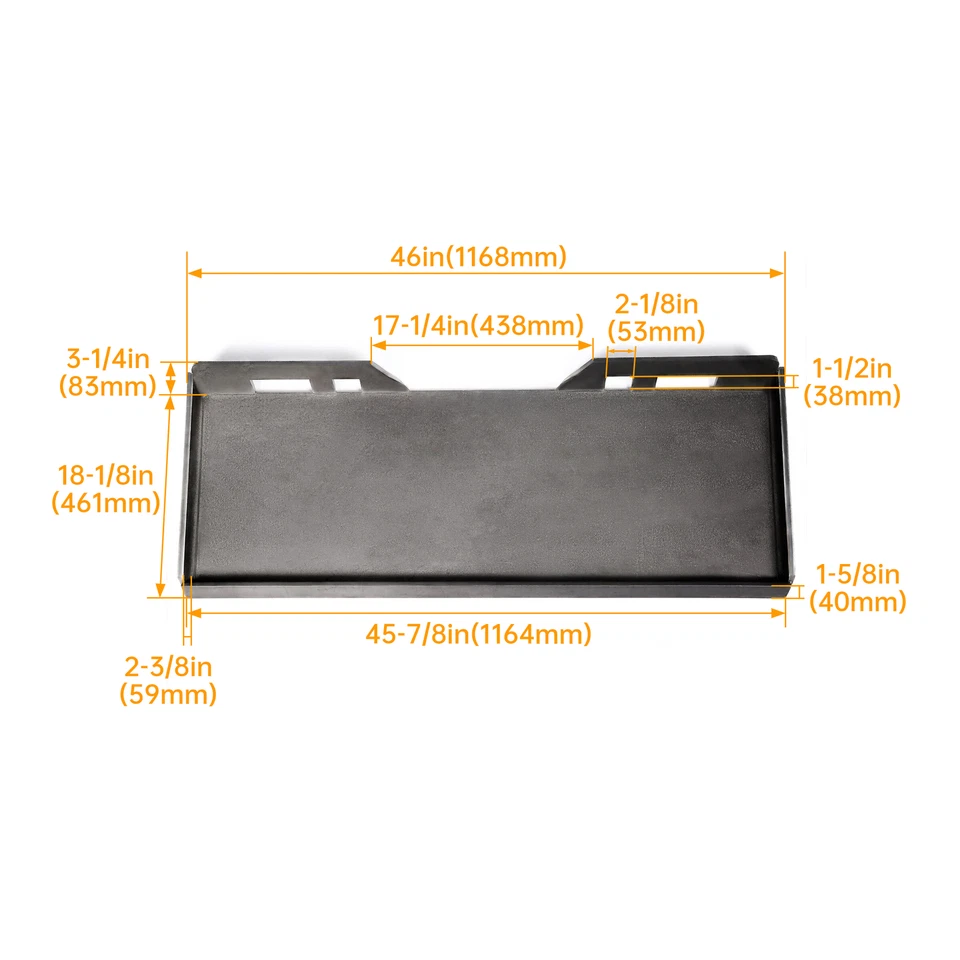 5/16" Quick Tach Attachment Mount Plate Skid Steer Loader For Bobcat For Kubota - Image 2 of 4