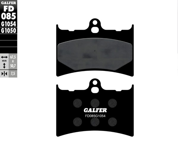 BremsbeläGe Set Galfer 2X FD085G1054 Semi-Metall Vorne 7,5Mm-image