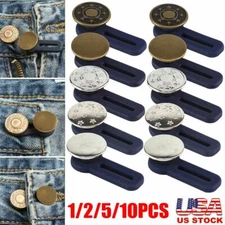 2/5/10x Jeans Retractable Button Adjustable Detachable Extended Button Pants Kit
