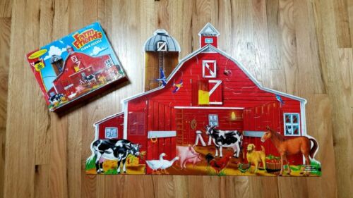 Melissa & Doug Puzzle Farm Friends Boden extra groß 32 Teile dick 2 x 3 Fuß - Bild 1 von 9