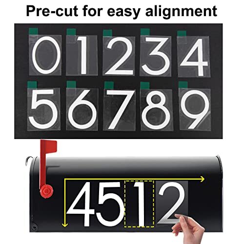 Reflective Mailbox Numbers for Outside Number Stickers with 3 inch 5 Sets - Picture 5 of 6