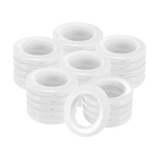 25-Pack Curtain Grommets 1-9/16" Inner Diameter Plastic Ring White