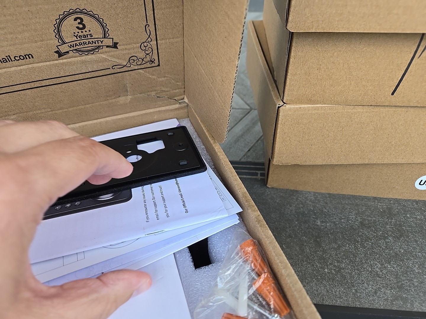 Ulecoce Black Fingerprint Smart Door Lock Keyless Entry Deadbolt App Control-image