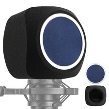 Microphone Isolation Shield,Microphone Wind Shield with P-op Filter Vocal Iso...