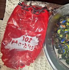 Bag of 102 Marbles - Vintage With 2 Larger Shooter Marbles STILL SEALED 7626A13