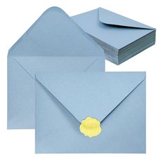 50 PCS A7 Dusty Blue Invitation Envelopes 5x7 Inch Specialty Paper Wedding