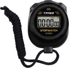 Simple Stopwatch Timer - Easy to Use, Set Up, Read, and Carry - Large Display -