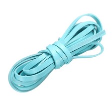 Flat Leather Cord, 3.3 Yard 5mm Leather String Strips for DIY Crafts Sky Blue