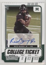 2021 Contenders Draft Picks College Ticket Stub 2/8 Rico Bussey Jr #176 Auto 0c2