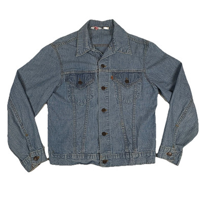 Vtg Levi s Denim Trucker USA Jacket Mens Sz 40 Type 3 III 70505-2415 Orange Tab