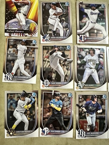 (14)2025 Bowman Chrome Baseball Lot. Devers, Baldwin, Rocker, Bregman, Chisholm - Picture 5 of 5