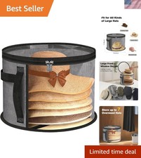 Spacious Clear Hat Storage Bag - Holds 7 Styles, Portable Oxford Cloth Design